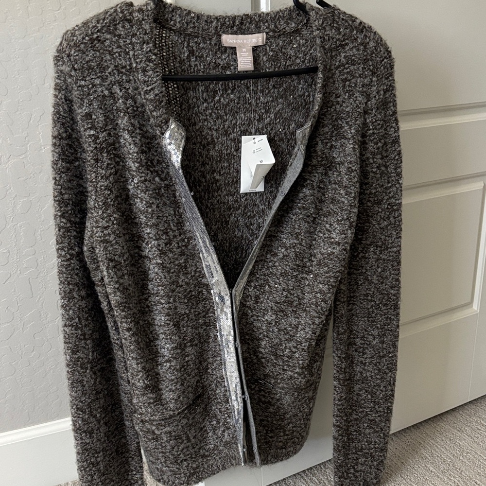 NEW 🆕 Banana Republic Women's Brown Marbled Sweater